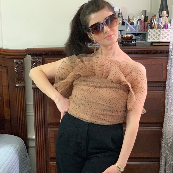 Zara tulle strapless crop top - Picture 6 of 15